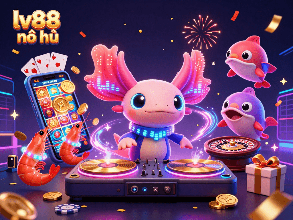 Experience excitement with lv88 nổ hũ, featuring colorful slot games and vibrant characters.