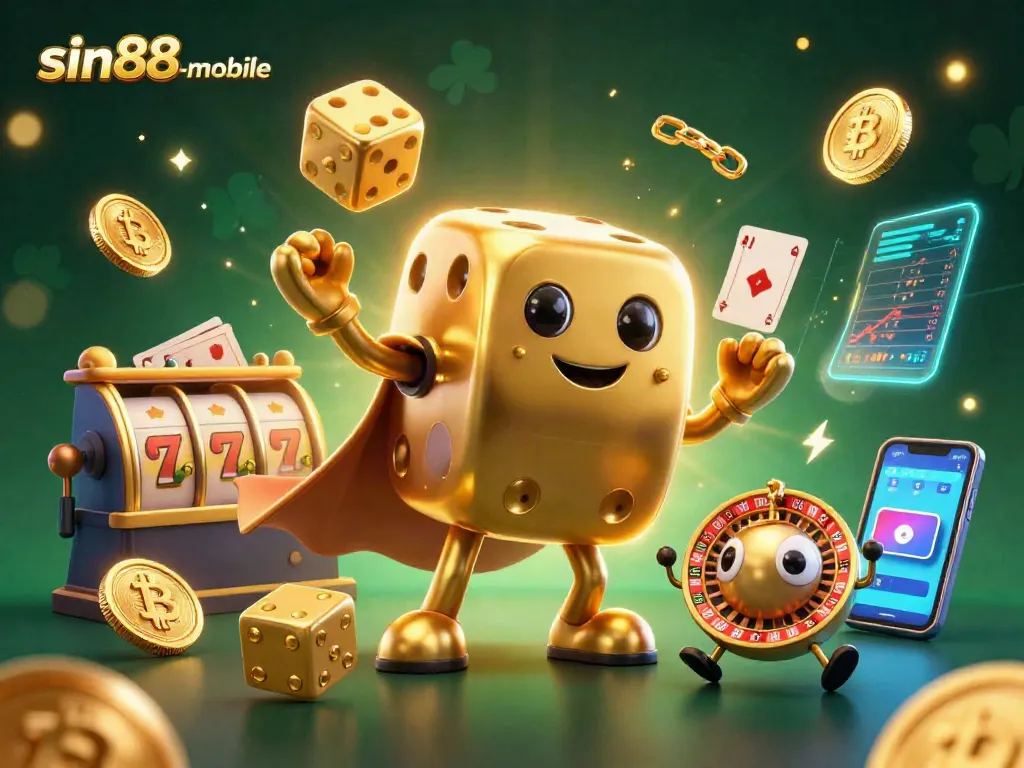 Engage in thrilling gameplay with sin88-mobile's vibrant slots and crypto elements.