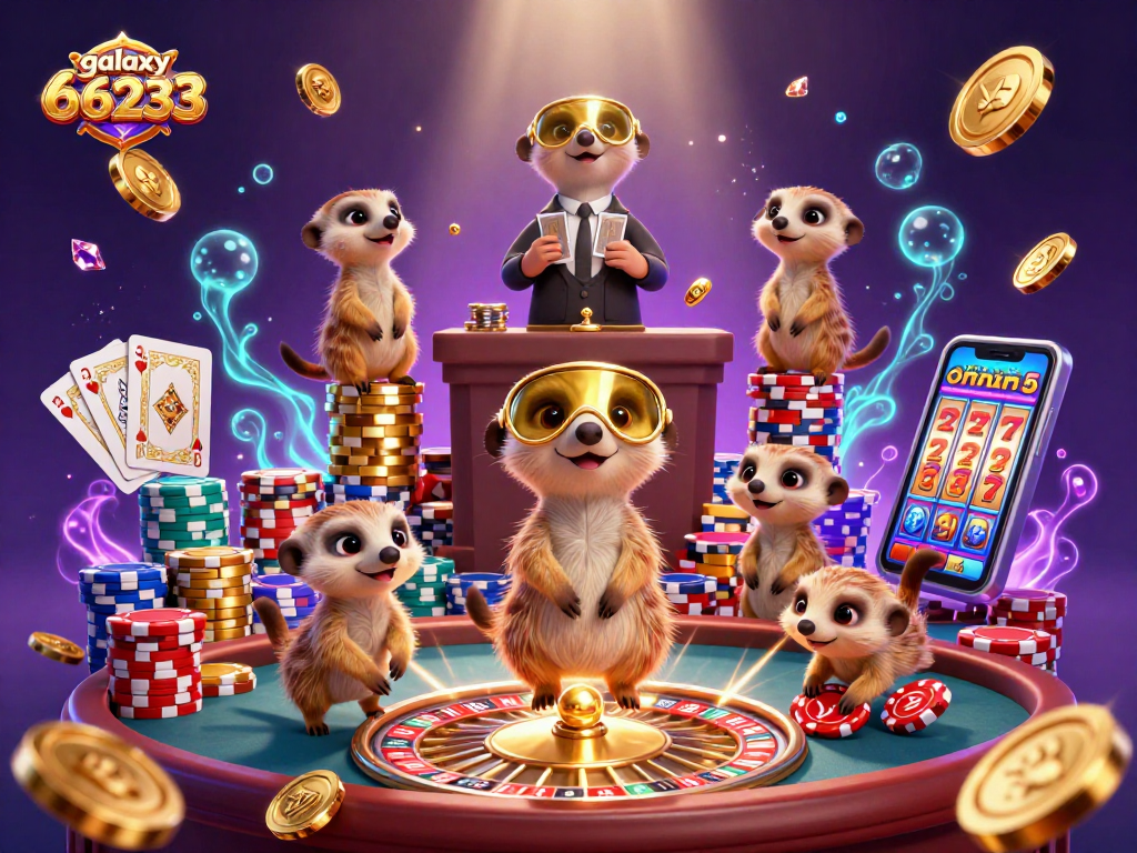 Experience thrilling jackpots and rewards at galaxy66233 with loot and excitement in a vibrant casino scene.