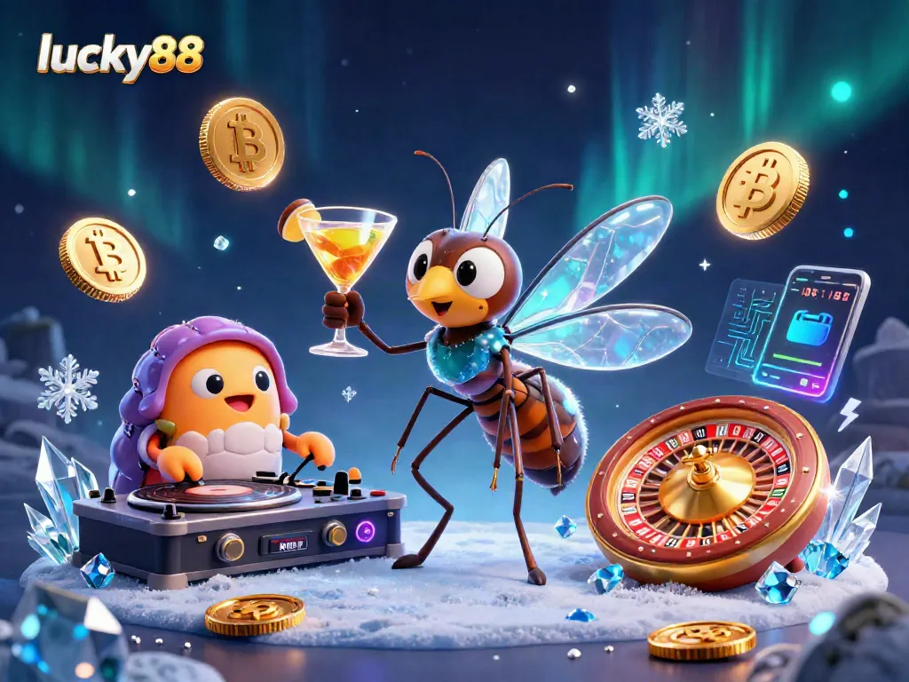 Engage in winning strategies at lucky88 with 3D casino characters celebrating in a dynamic casino scene.