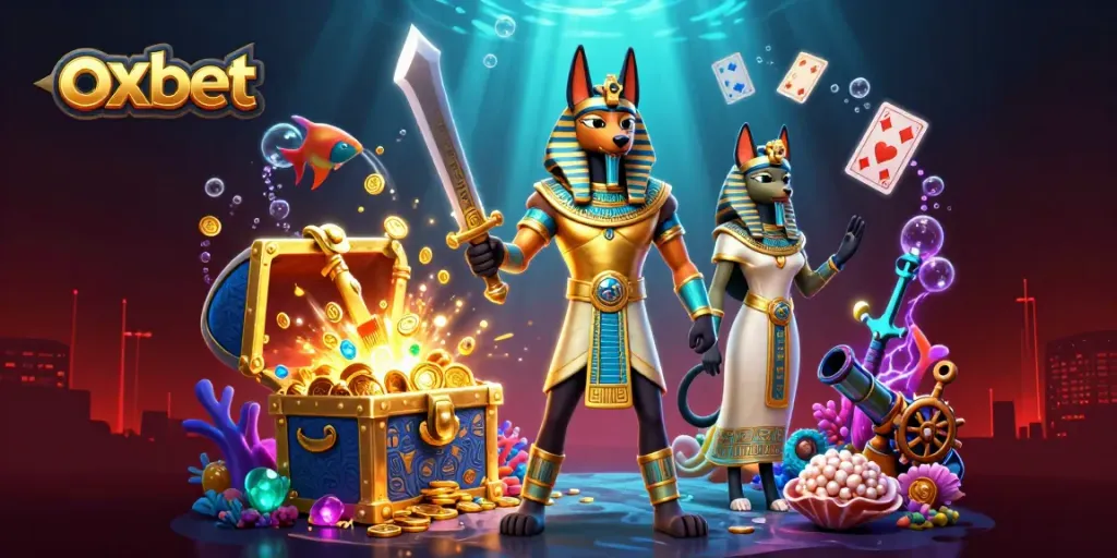 Engage with excitement at oxbet's vibrant slot and casino games with thrilling cartoon characters.