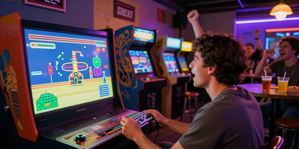 Experience the excitement of PECAH404 with retro gaming visuals and nostalgic arcade fun.