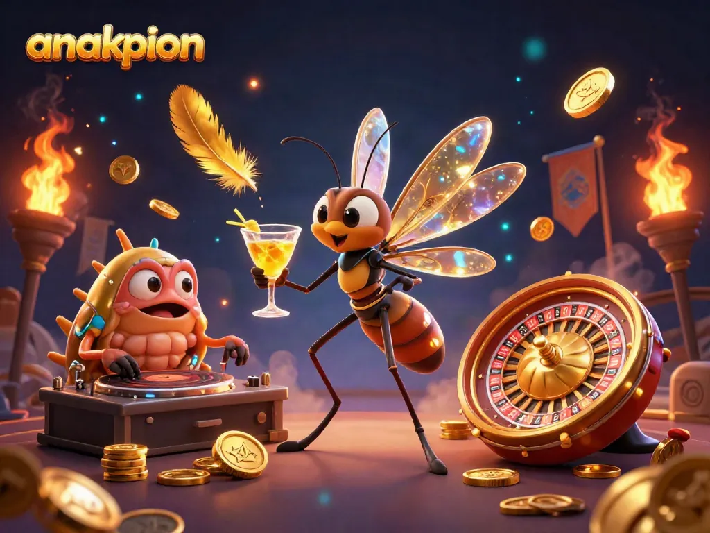 Engage in thrilling gameplay at anakpion's vibrant casino with gold tokens and live action.