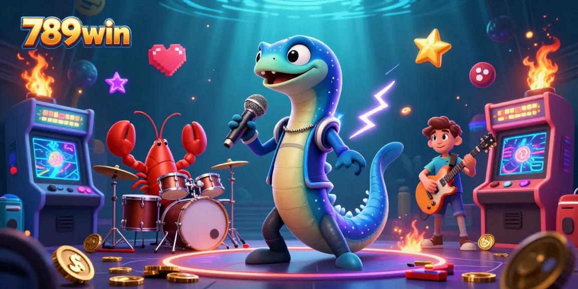 Experience thrilling action at 789win's vibrant underwater casino stage with electric eel DJ.