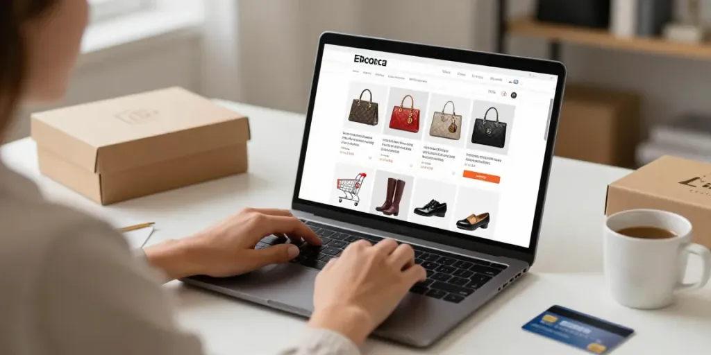 Online shopping experience at Prime reps, featuring premium replica bags and shoes.