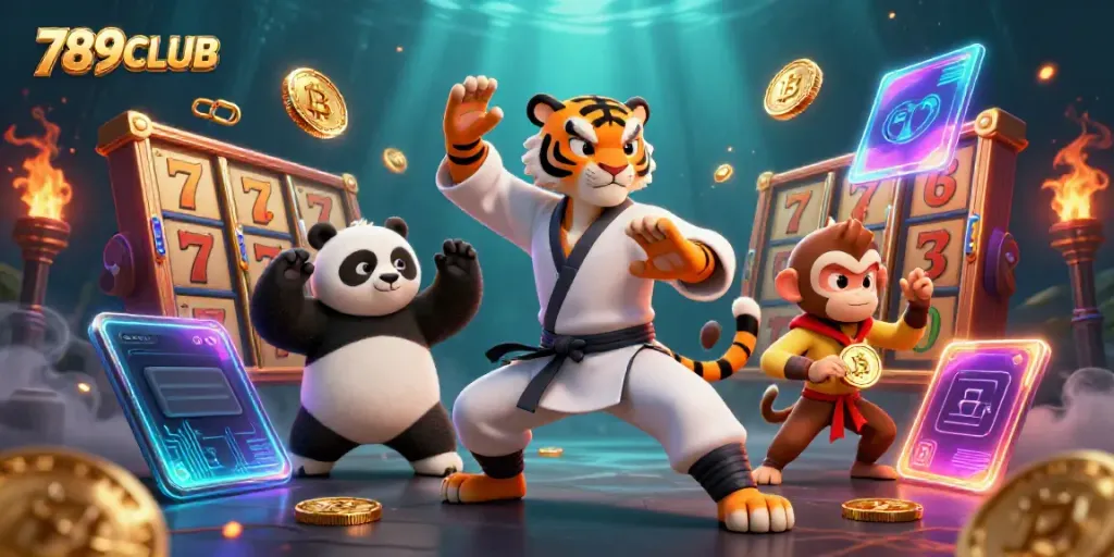 Engage with 789CLUB through a vibrant 3D illustration showcasing a casino-themed scene.