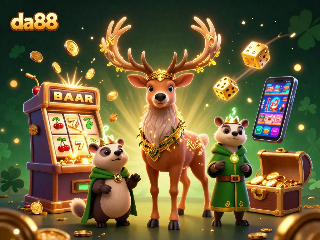 Experience thrilling gameplay with da88 in a vibrant 3D casino world bursting with excitement.