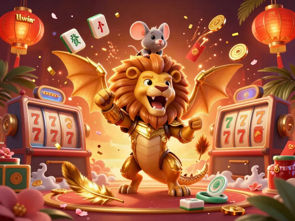 Experience thrilling adventures at llwin casino, featuring vibrant characters in a packed gaming scene.