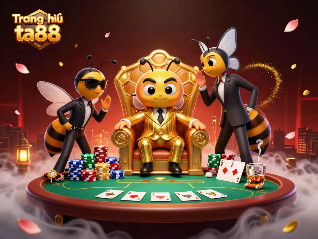 Experience excitement at Trang chủ ta88 with poker action featuring a buzzing bumblebee mob boss.