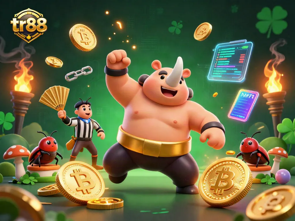Place bets and enjoy thrilling moments at TR88 with colorful characters in an engaging casino atmosphere.