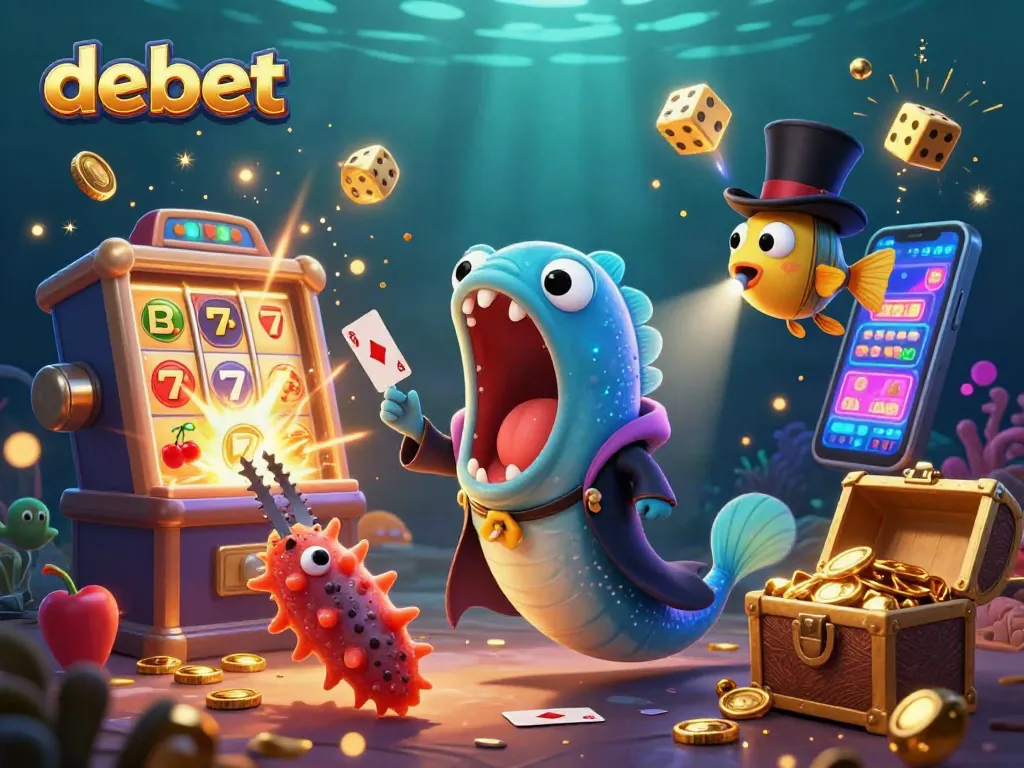 Experience the thrill of debet's casino world with vibrant characters and exciting gaming elements.