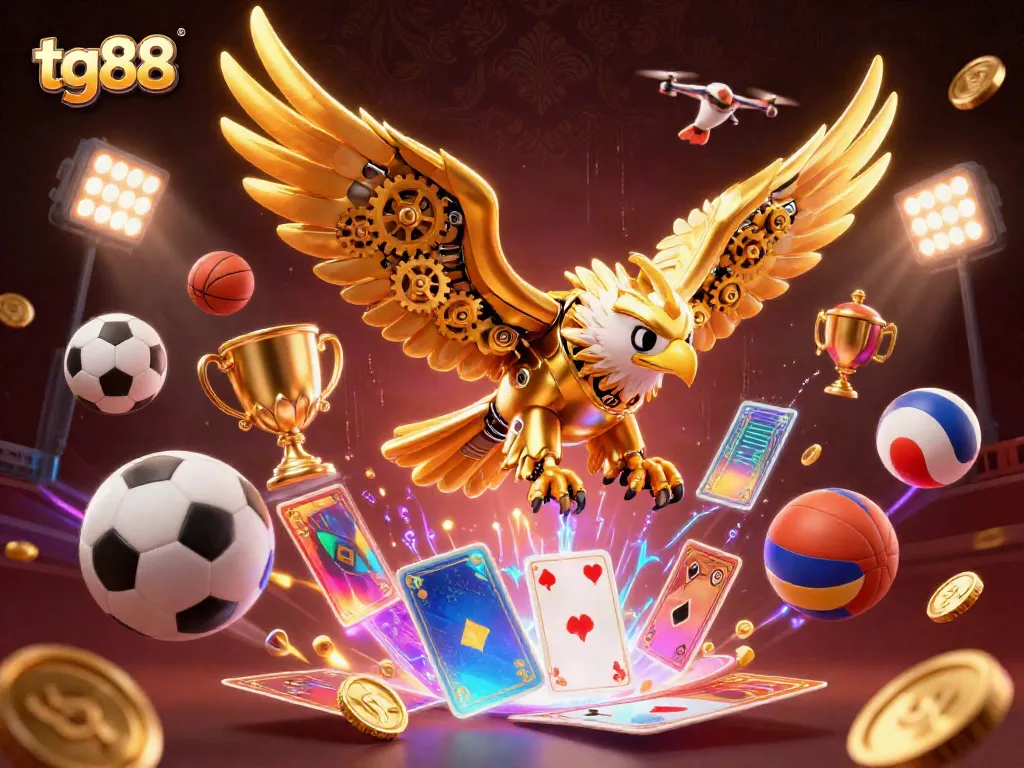 Experience excitement with tg88 as a cybernetic eagle dives through dynamic gameplay elements.